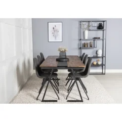 Jakarta Spisebordssæt - Sort og Natur