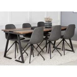 Jakarta Spisebordssæt - Sort og Natur