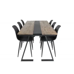 Jakarta Spisebordssæt - Sort og Natur