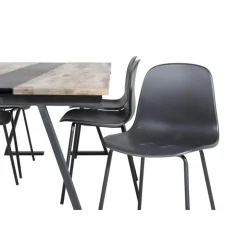 Jakarta Spisebordssæt - Sort og Natur