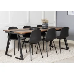 Jakarta Spisebordssæt - Sort og Natur