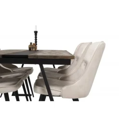 Jakarta t Spisebordssæt - Beige, Sort og Natur