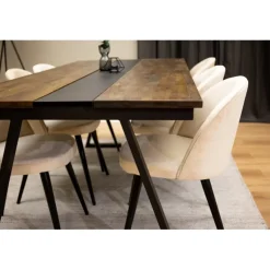 Jakarta t Spisebordssæt - Beige, Sort og Natur