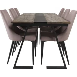 Jakarta t Spisebordssæt - Sort og Pink