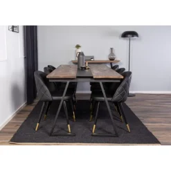 Jakarta t Spisebordssæt - Sort og Natur