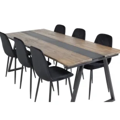 Jakarta t Spisebordssæt - Sort og Natur