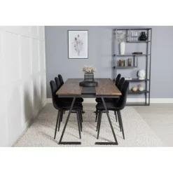 Jakarta t Spisebordssæt - Sort og Natur