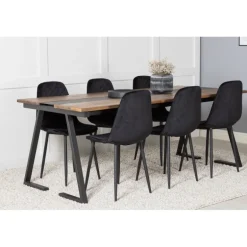 Jakarta t Spisebordssæt - Sort og Natur