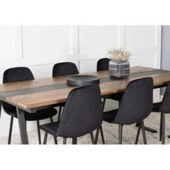 Jakarta t Spisebordssæt - Sort og Natur