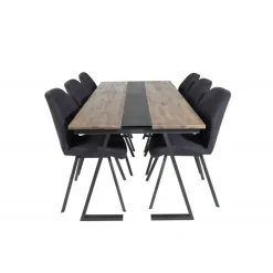 Jakarta t Spisebordssæt - Sort og Natur