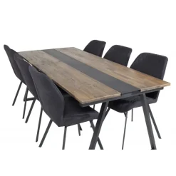 Jakarta t Spisebordssæt - Sort og Natur