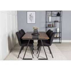 Jakarta t Spisebordssæt - Sort og Natur