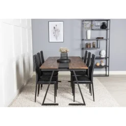 Jakarta t Spisebordssæt - Sort og Natur