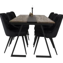 Jakarta t Spisebordssæt - Sort og Natur