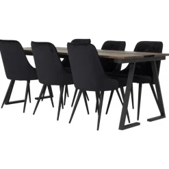 Jakarta t Spisebordssæt - Sort og Natur