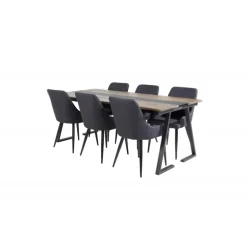 Jakarta t Spisebordssæt - Sort og Natur