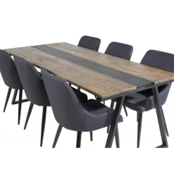 Jakarta t Spisebordssæt - Sort og Natur