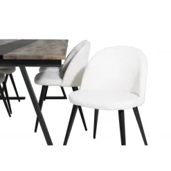 Jakarta t Spisebordsæt - Beige, Sort og Natur