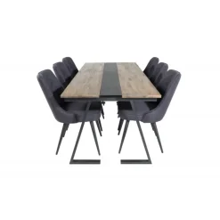 Jakarta t Spisestuesæt - Sort og Natur