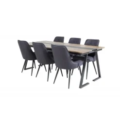 Jakarta t Spisestuesæt - Sort og Natur