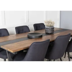 Jakarta t Spisestuesæt - Sort og Natur