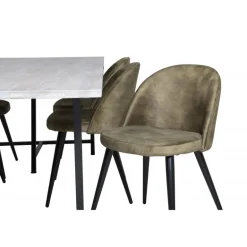 Jepara e Spisebordssæt - Sort og Grøn og - Grå