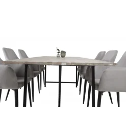 Jepara Spisebordssæt - Sort og Grå