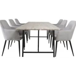 Jepara Spisebordssæt - Sort og Grå