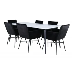 Jimmy e Spisebordssæt - Sort og Hvid