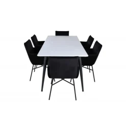 Jimmy e Spisebordssæt - Sort og Hvid