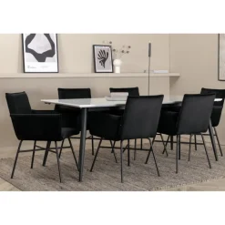 Jimmy e Spisebordssæt - Sort og Hvid