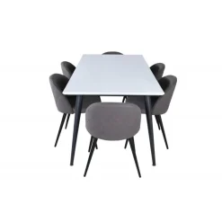 Jimmy e Spisebordssæt - Sort Grå og Hvid