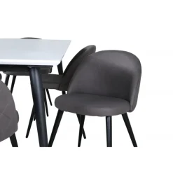 Jimmy e Spisebordssæt - Sort Grå og Hvid