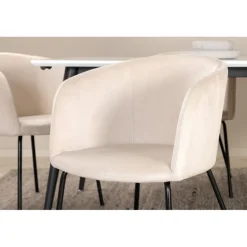 Jimmy Spisebordssæt - Beige, Sort og Hvid