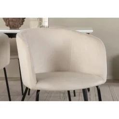 Jimmy Spisebordssæt - Beige, Sort og Hvid