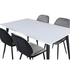 Jimmy Spisebordssæt - Sort og Hvid