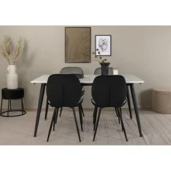 Jimmy Spisebordssæt - Sort og Hvid