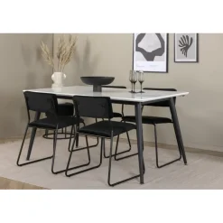 Jimmy Spisebordssæt - Sort og Hvid