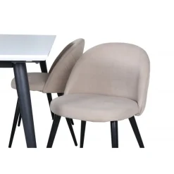 Jimmy t Spisebordssæt - Beige, Sort og Hvid