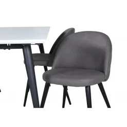 Jimmy t Spisebordssæt - Sort Grå og Hvid