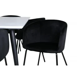 Jimmy t Spisebordssæt - Sort og Hvid