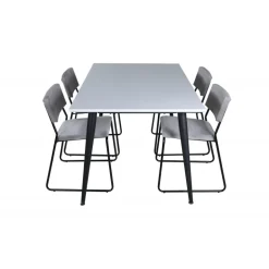 Jimmy t Spisebordssæt - Sort og Lysegrå