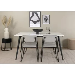 Jimmy t Spisebordssæt - Sort og Lysegrå