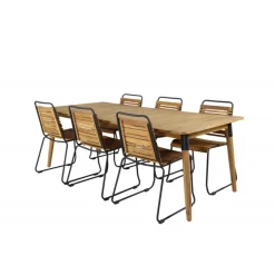 Julian Loungesæt - Havemøbelsæt - Sort,Natur