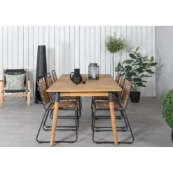 Julian Loungesæt - Havemøbelsæt - Sort,Natur