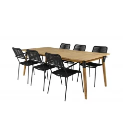 Julian Loungesæt - Havemøbelsæt - Sort,Natur