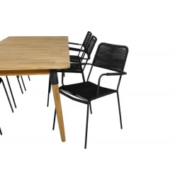 Julian Loungesæt - Havemøbelsæt - Sort,Natur