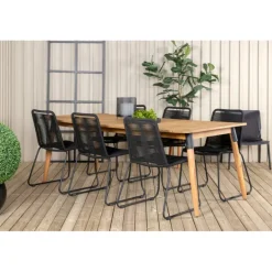 Julian t Loungesæt - Havemøbelsæt - Sort,Natur