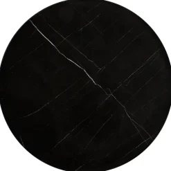 JULIETA sæt af 2 sofaborde, Sort marmor / Sort