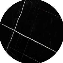 JULIETA sæt af 2 sofaborde, Sort marmor / Sort